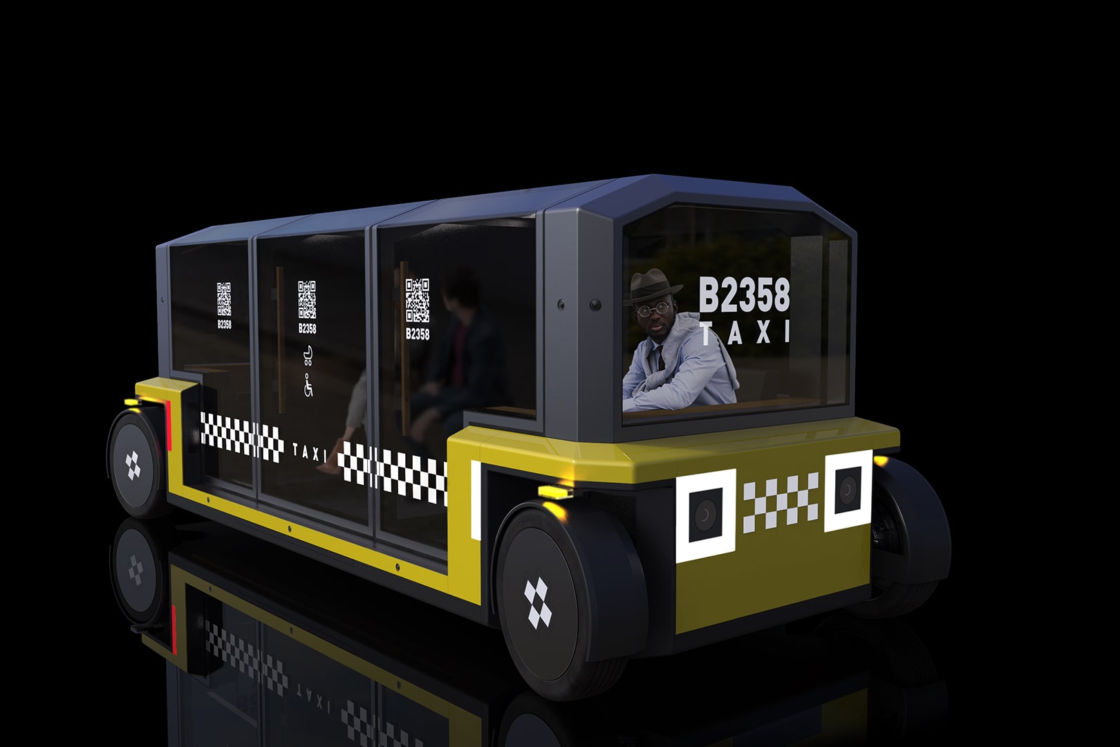 Cabin Taxi front perspective @object_designer